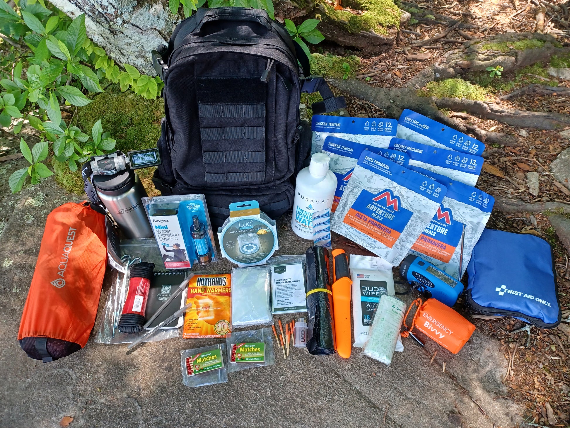 tarp bag 72 hour premium bug out bag, orange 10' x 10' Tarp – American Prepper's Survival Gear