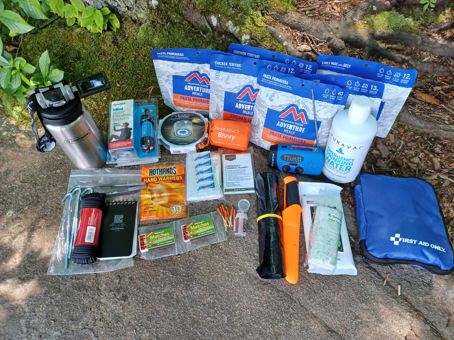 72 hour premium bug out bag, Forester Green 10’ x 10’ Tarp